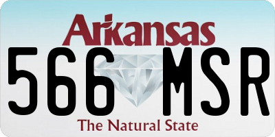 AR license plate 566MSR