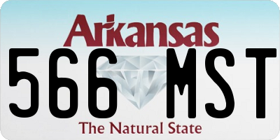 AR license plate 566MST