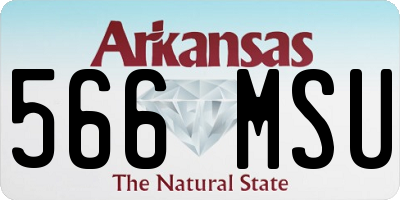 AR license plate 566MSU