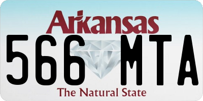 AR license plate 566MTA