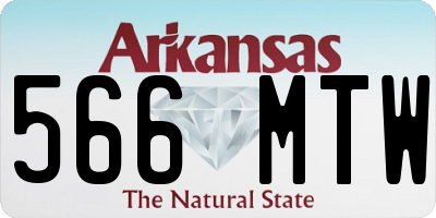 AR license plate 566MTW