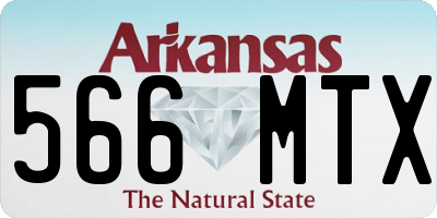 AR license plate 566MTX