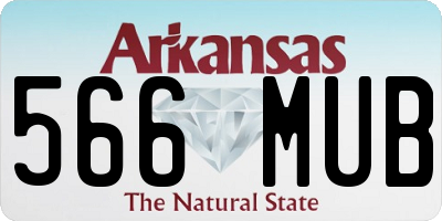 AR license plate 566MUB