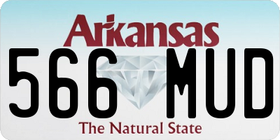 AR license plate 566MUD