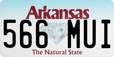 AR license plate 566MUI