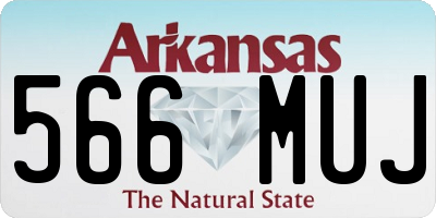 AR license plate 566MUJ