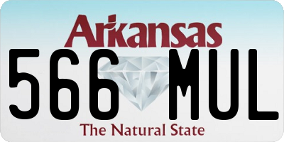 AR license plate 566MUL