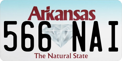 AR license plate 566NAI