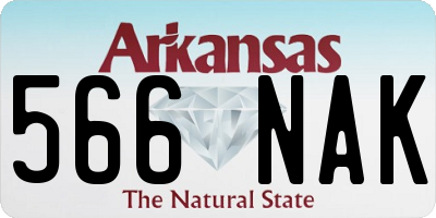 AR license plate 566NAK