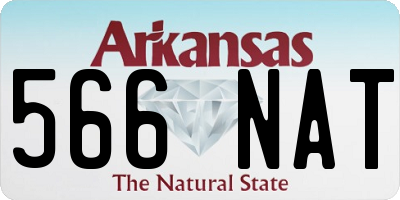 AR license plate 566NAT