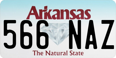 AR license plate 566NAZ