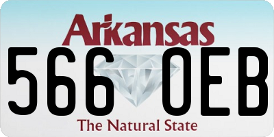 AR license plate 566OEB
