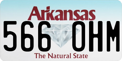 AR license plate 566OHM