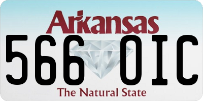 AR license plate 566OIC
