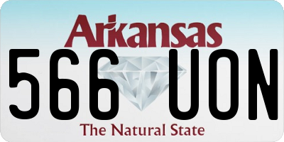 AR license plate 566UON