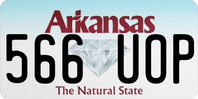 AR license plate 566UOP