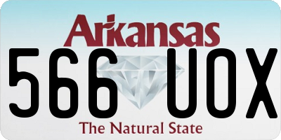 AR license plate 566UOX