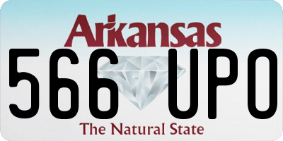 AR license plate 566UPO