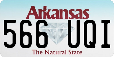 AR license plate 566UQI