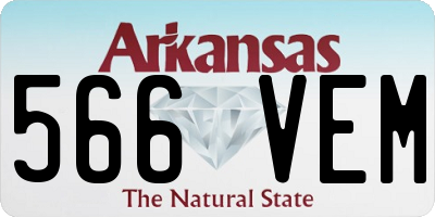 AR license plate 566VEM