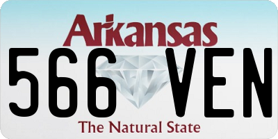 AR license plate 566VEN