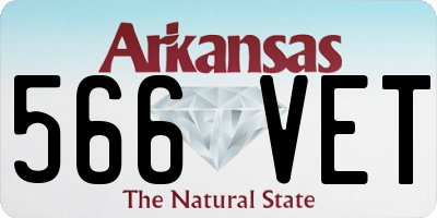 AR license plate 566VET