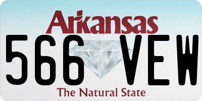 AR license plate 566VEW