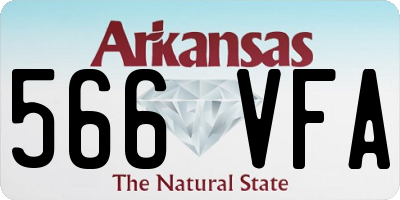 AR license plate 566VFA