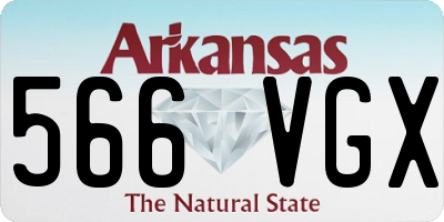 AR license plate 566VGX