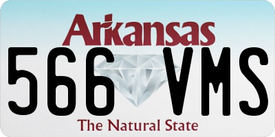 AR license plate 566VMS