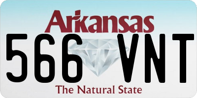 AR license plate 566VNT
