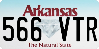 AR license plate 566VTR