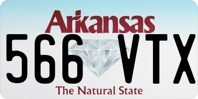 AR license plate 566VTX