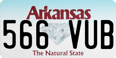 AR license plate 566VUB