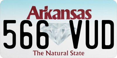 AR license plate 566VUD