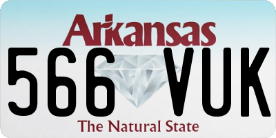 AR license plate 566VUK