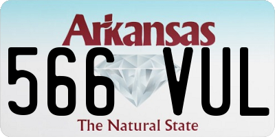 AR license plate 566VUL