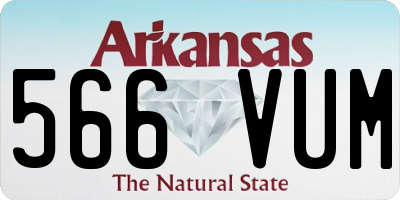 AR license plate 566VUM