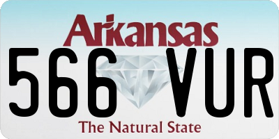 AR license plate 566VUR