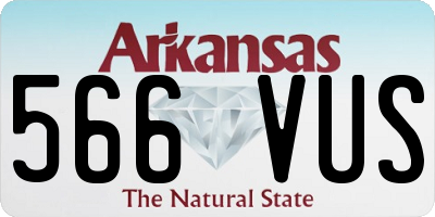 AR license plate 566VUS