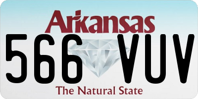 AR license plate 566VUV