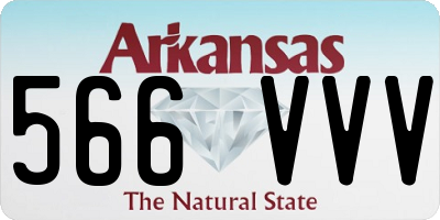 AR license plate 566VVV