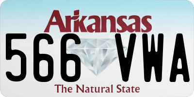 AR license plate 566VWA