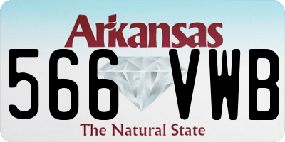 AR license plate 566VWB
