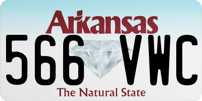AR license plate 566VWC