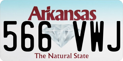 AR license plate 566VWJ