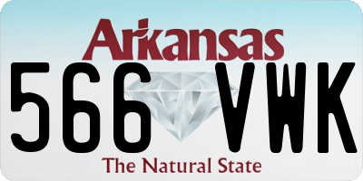 AR license plate 566VWK