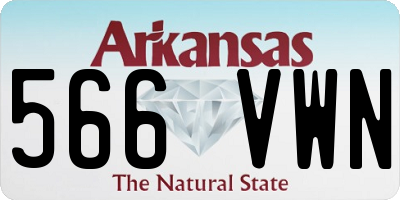 AR license plate 566VWN