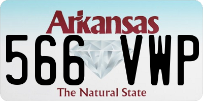 AR license plate 566VWP