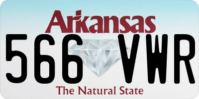 AR license plate 566VWR
